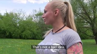 PublicAgent Glamour Model with Big Tits Fucked outside