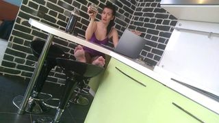 Mom Talks a Lot and Pisses a Lot. you will look at her Legs GinnaGg