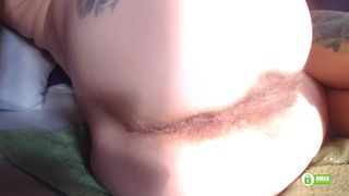 Hairy Asshole in the Sunlight. Super Hairy Ass