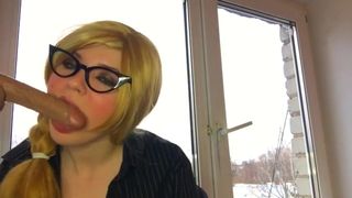 Hot Teacher Takes a Big Cock in her Mouth!