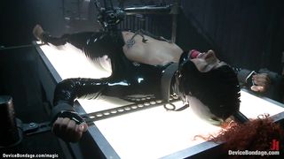 Ebony slave takes corporal punishment