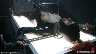 Ebony slave takes corporal punishment