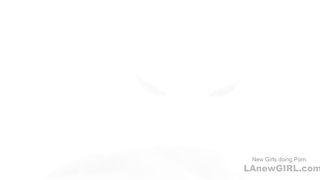 Cute blonde shoots white creamy cum during fuck