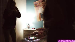 Mysterious girl stranger make friends with a teen