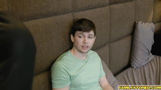 Stepsis riding and grinding her coochie