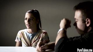 Two bad guys fucked hard naive brunette