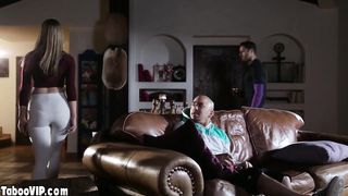 MILF wife hosting hubbys bro with her shaved pussy