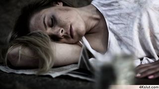 Petite brunette teenie gets rough fucked