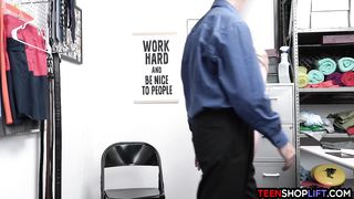 Petite teen shoplifter in deep trouble