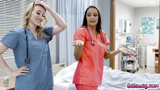 Sofi comforts Riley by diving deep into her pussy