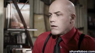 Principle and teacher fuck student in threesome!