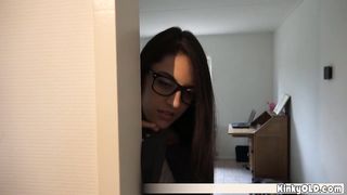 Masturbating teen slut seducing grandpa
