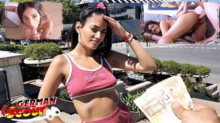 GERMAN SCOUT - FIT LATINA TEEN PENELOPE LET PUFFY TITS SLIP AND TALK TO FUCK AT MODEL JOB