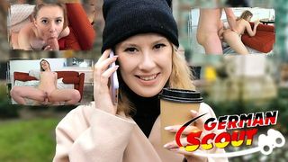 GERMAN SCOUT - SLIM COLLEGE GIRL CASEY TRICKED TO FUCK AT PICK UP STREET CASTING