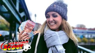 GERMAN SCOUT - STUDENTIN AMELIE BEI ECHTEN STRASSEN CASTING AO GEFICKT