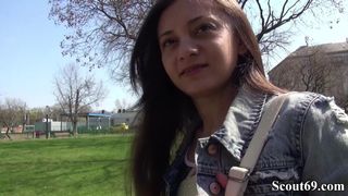 GERMAN SCOUT - SEDUCE SKINNY TEEN SHRIMA MALATI TO FUCK AT FAKE CASTING