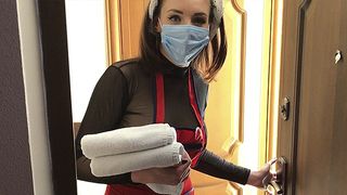 Old Hotel. the Maid Brought Towels. Part2