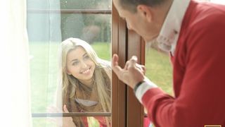 OLD4K. Beautiful Gal Rewards Caring old Stranger with Awesome Sex