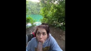 ( ** PUBLIC ** ) POV Outdoor BJ Deep Throat with Huge Facial Load BBC (Preview)