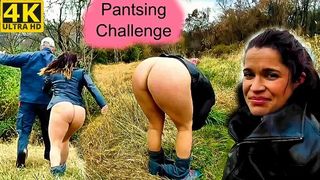 Pantsing Challenge - Handcuffed Mom - 4K HD