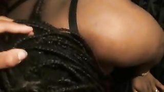 Lingerie Ebony Sucking Dick