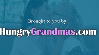 Asian pornstar Violette tutoring granny lesbian