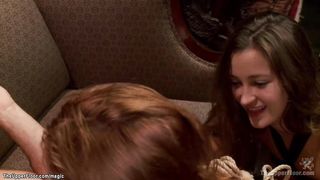 Subs made lick and anal fucked at party