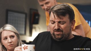 Fuck my busty stepmom while my dad go poop