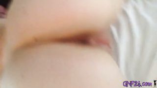 Petite Chick with huge tits masturbating