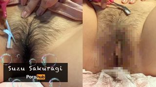 Can you help me Clean my Hairy Pussy? - Suzu Sakuragi