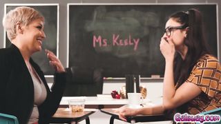 Eliza and Ryan shared nerdy lesbian fucking