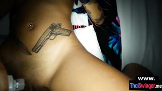 Amateur Thai chick with hairless pussy