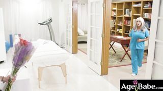 Granny masseuse gives an ultimate massage