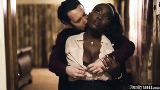 Ebony real estate agent fucked to sell