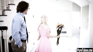 Perverted blonde teen wants group sex