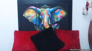 Redhead squirter toys on webcam