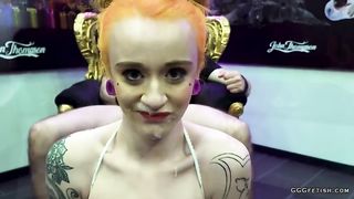 Cumshots bukkakes and dp on redhead azura alii