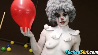 Cosplay porn with hottie masked as a clown