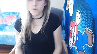 Cute Trap Katie Playing With Her Cock