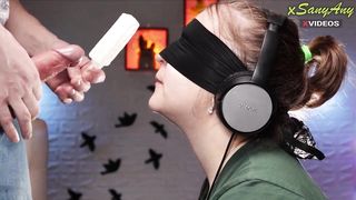 A game of taste. My best friend tricked me when I was guessing the taste of ice cream!