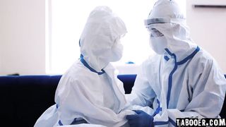 Lola and Lucky bangs in protective gears