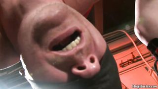 Two mistresses playing with one slave