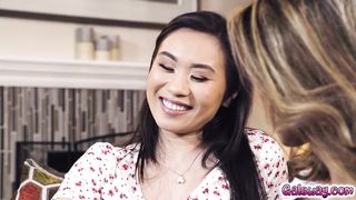 Clara's virgin pussy experienced lesbian sex