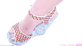 Hottest model pushes big cock deepthroat