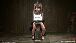 Asian slave whipped and anal fucked