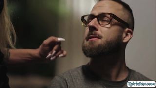 Busty TS Eva Paradis bangs her stepson Joel