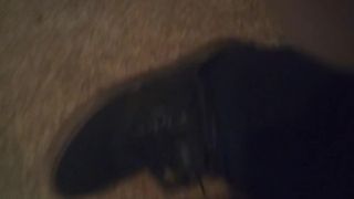 Black Dress Shoes & Cute Fuzzy Striped Dirty Socks (No Audio)
