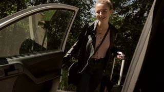 Random Girl Sucks my Dick and Eats my Cum for Giving her a Ride in my Car