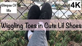 Wiggling Toes in her little Black Shoes - Glimpseofme