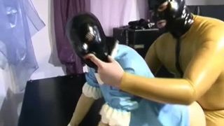 Sex Addict Fat Rubber Man Fucks a Young and Shy Horny Latex Slut - Part 2